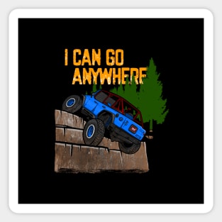 Blue Jeep Flex I Can Go Anywhere Sticker